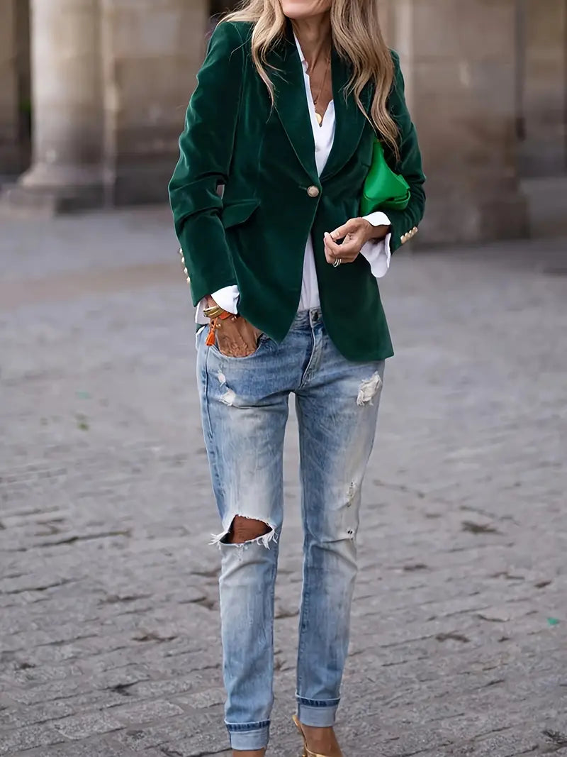 Savannah™ - Elegant Velvet Blazer