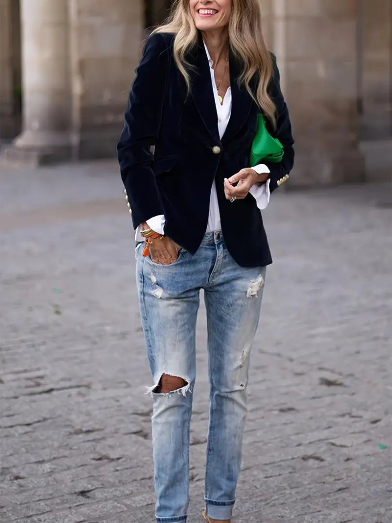 Savannah™ - Elegant Velvet Blazer
